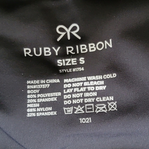 Ruby Ribbon Sport Mesh Crop Legging - Picture 8 of 8
